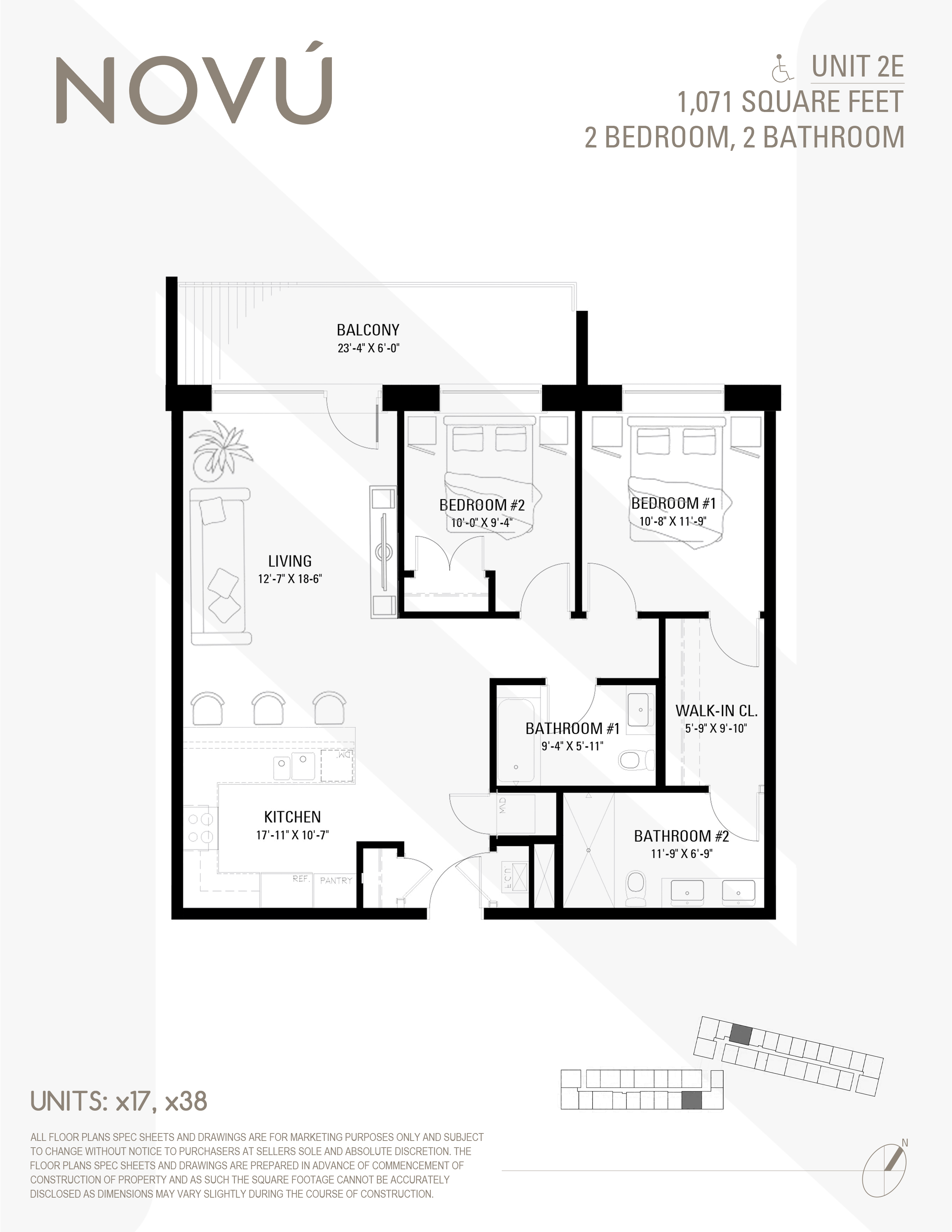 Floor plan diagram for plan 2E