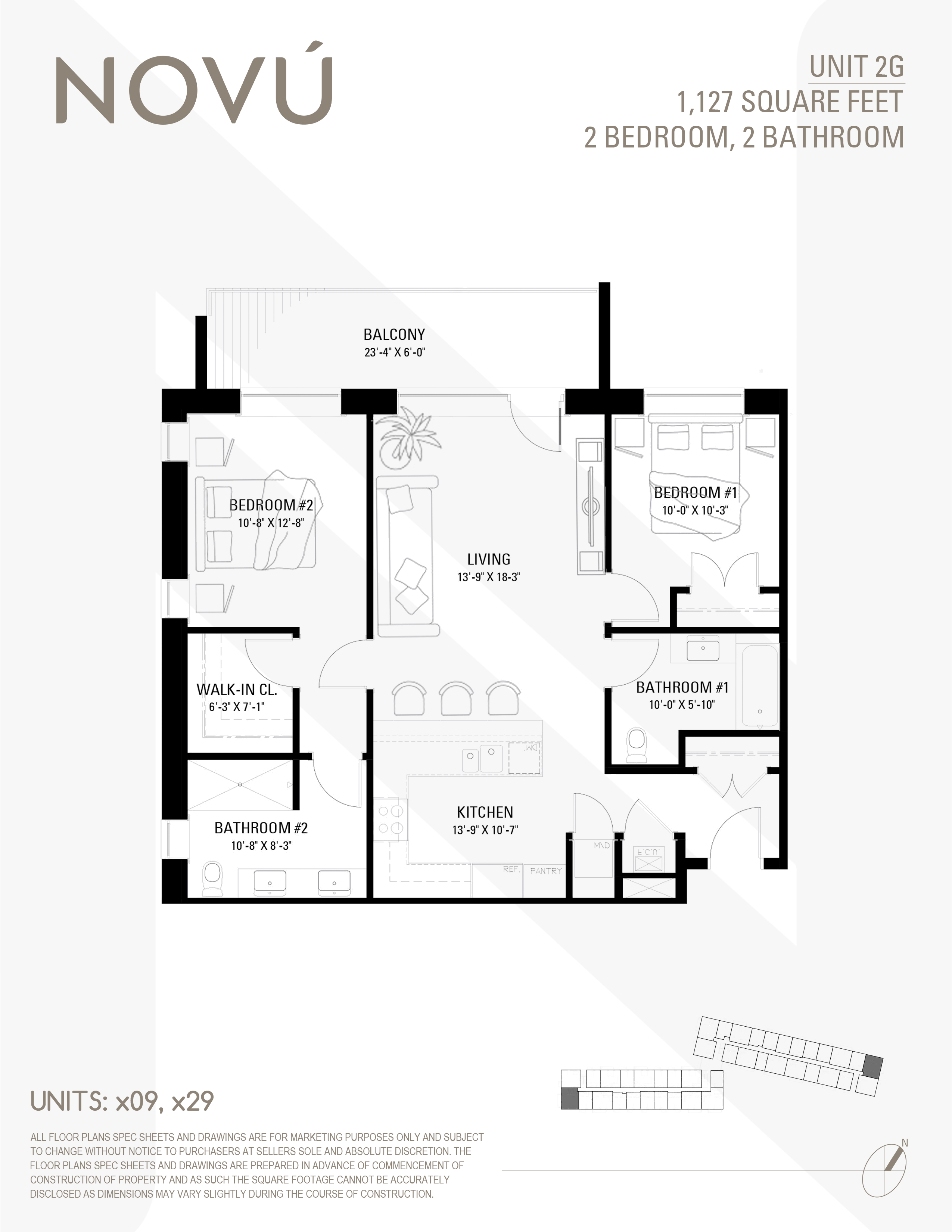 Floor plan diagram for plan 2G