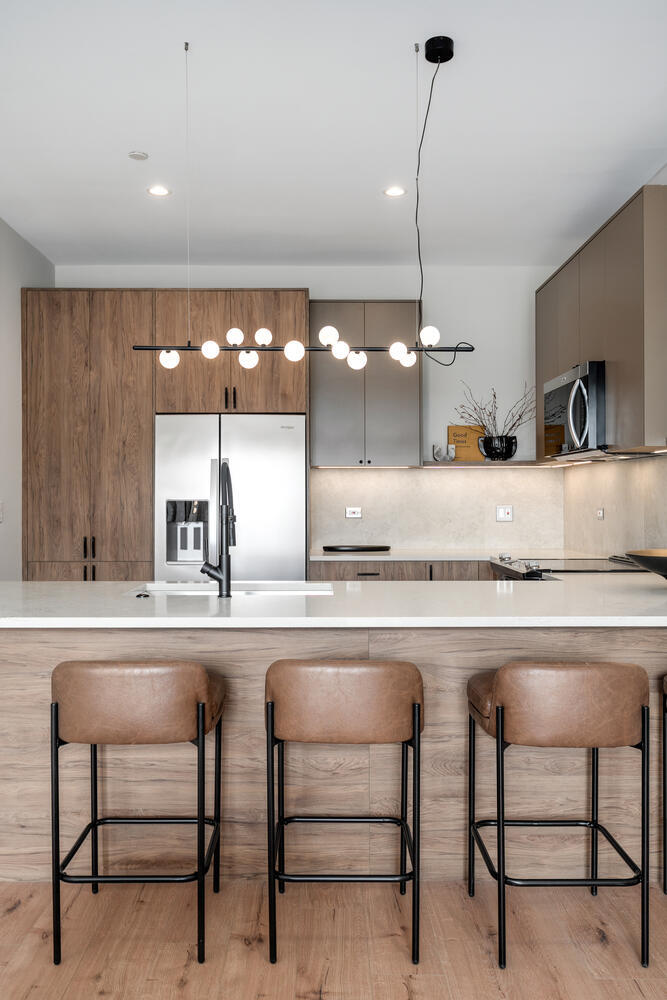 Kitchen island and custom cabinetry