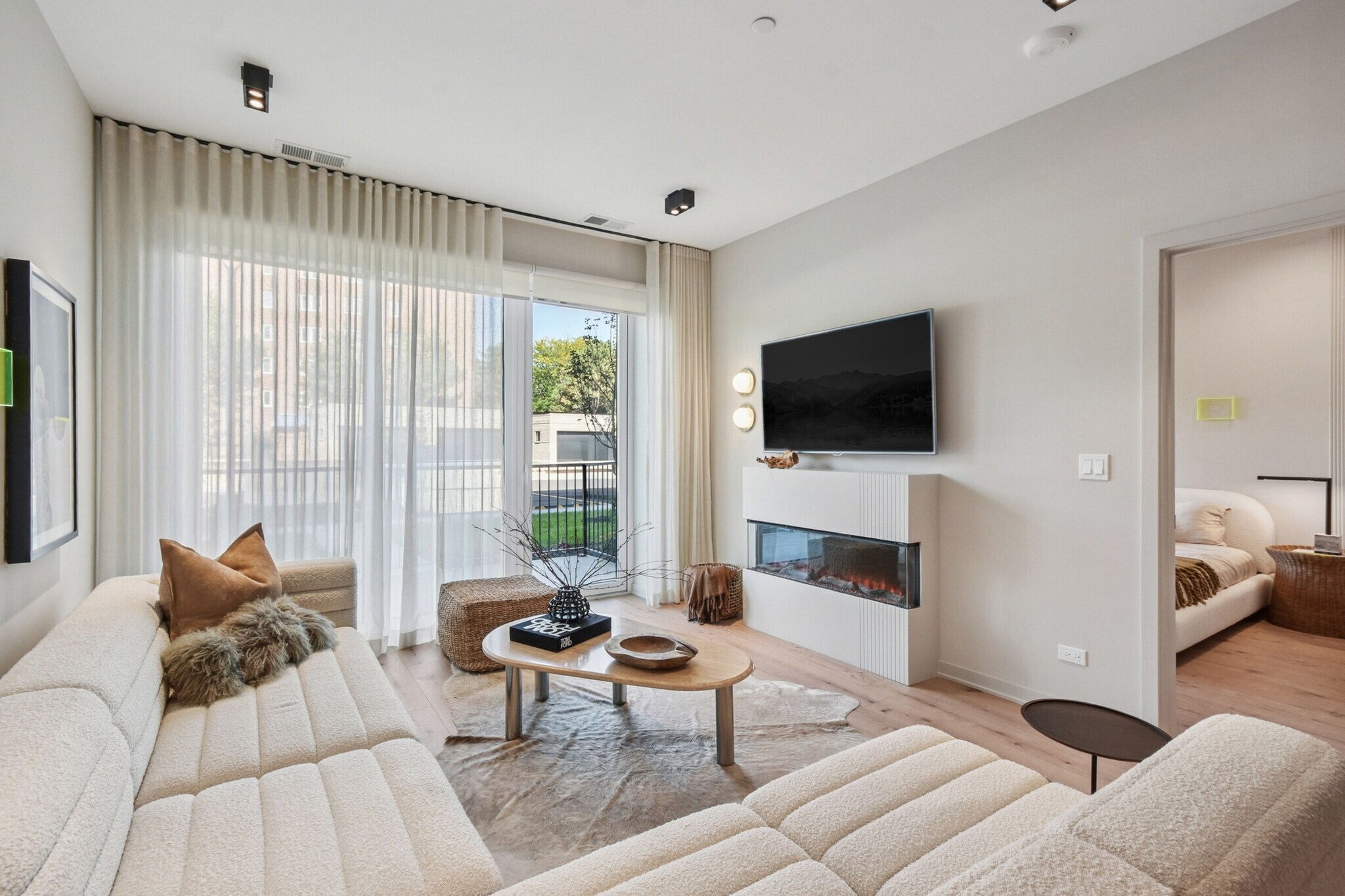 Living room with balcony access