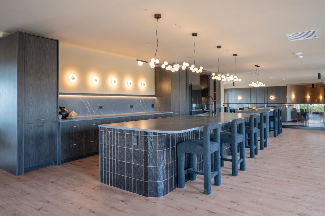 Penthouse bar and gathering space
