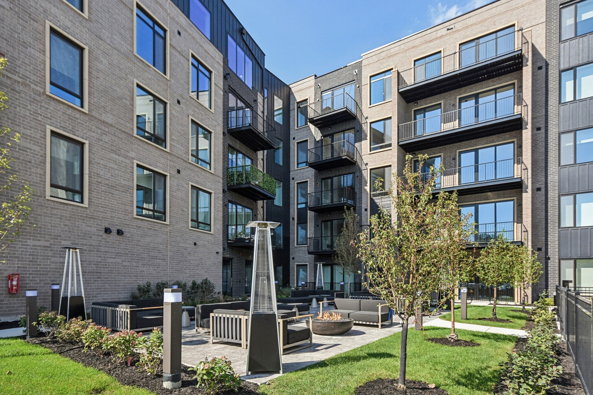 Landscaped courtyard